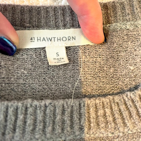 Heather Grey and blue striped sweater by 41 Hawthorne. Size S - Picture 5 of 5